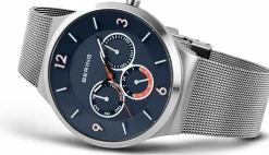 Bering Herren Armbanduhr Classic 41 mm Armband Milanaise silber 33441-007
