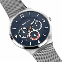 Bering Herren Armbanduhr Classic 41 mm Armband Milanaise silber 33441-007