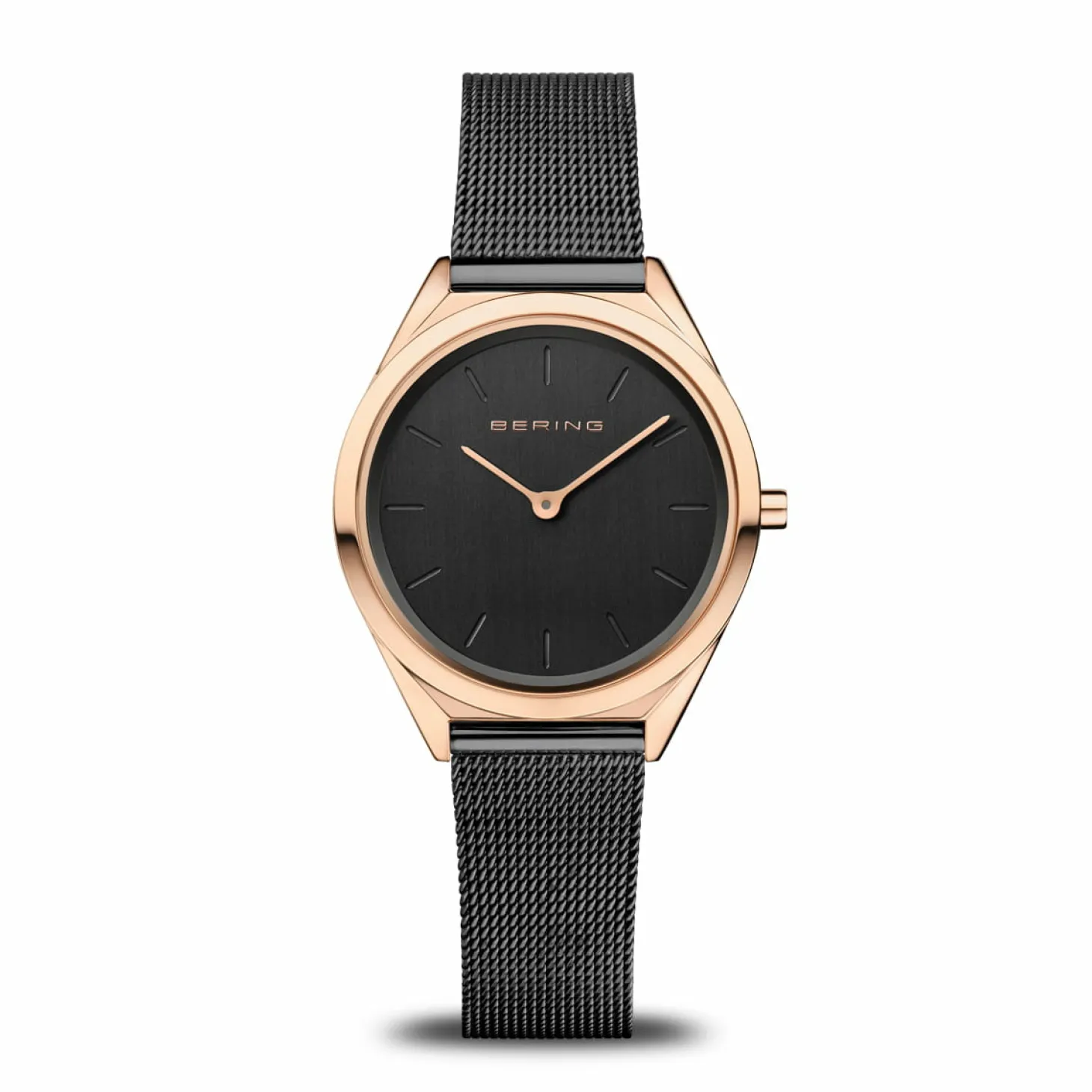 Bering unisex Armbanduhr Ultra Slim 31 mm Saphirglas Slim Design Armband Milanaise 17031-166