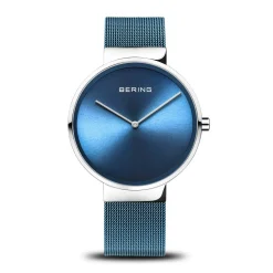 BERING Unisex Armbanduhr Classic silberfarben glänzend Edelstahl Armband und Saphirglas 14539-308