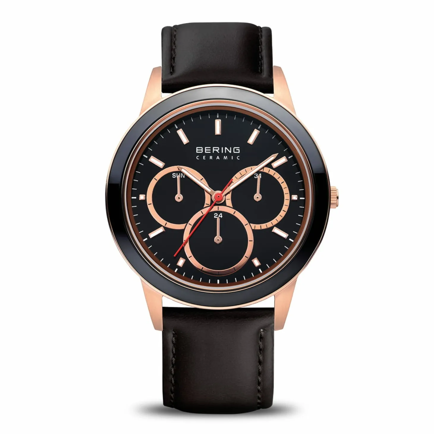 Bering Unisex Armbanduhr Ceramic 40 mm Armband Edelstahl, Keramik silber glänzend 33840-446