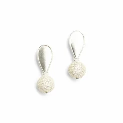 Bernd Wolf Damen Ohrhänger mit Zirkonia Kugel Anhänger Silber 15503154