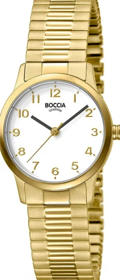 Boccia Damen Analog Quarz Uhr mit Titan Armband 3318-02