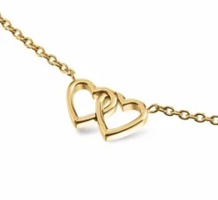 Boccia Damen Halskette Collier mit Anhänger Herzen Gold 08023-02