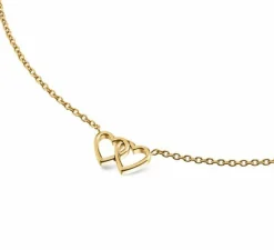 Boccia Damen Halskette Collier mit Anhänger Herzen Gold 08023-02
