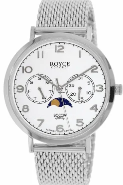 Boccia Herren Analog Quarz Uhr mit Edelstahl Armband 3612-04