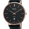 Boccia Herren-Armbanduhr Analog Quarz Leder 3589-05