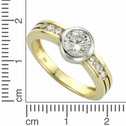 Celesta Gold 375/- Gelbgold 2farbig Zirkonia Ring 41679080063070