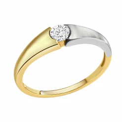 Celesta Gold 375/- Gelbgold 2farbig Zirkonia Ring 41679108407390