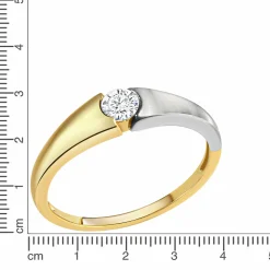 Celesta Gold 375/- Gelbgold 2farbig Zirkonia Ring 41679108407390