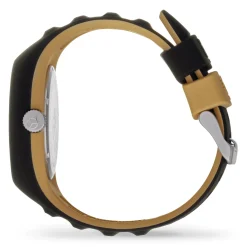 ce-Watch - P. Leclercq Black beige - Schwarze Herrenuhr mit Silikonarmband - 018947 (Medium)