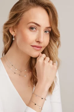 Collier 925 Silber rhodiniert Anhänger Kleeblatt 41184953729118