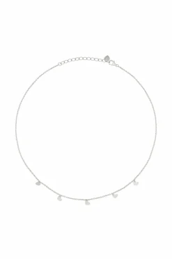 Collier 925 Silber rhodiniert Anhänger Herzen 41184949796958