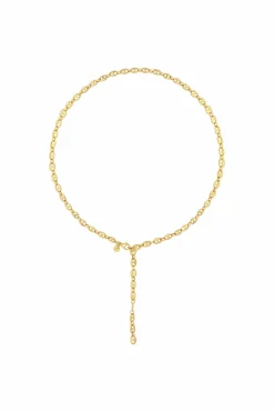 Collier 925 Silber vergoldet Kette Y-Kette Kaffeebohnenkette 41184833372254