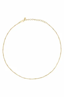 Collier 925 Silber vergoldet Schlangenkette rund mit Kugeln 41184839598174