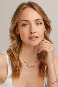 Collier 925 Silber vergoldet Lapislazuli Plättchen 41185004748894