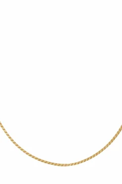 Collier 925 Silber vergoldet Panzerkette rund slim 41184835240030