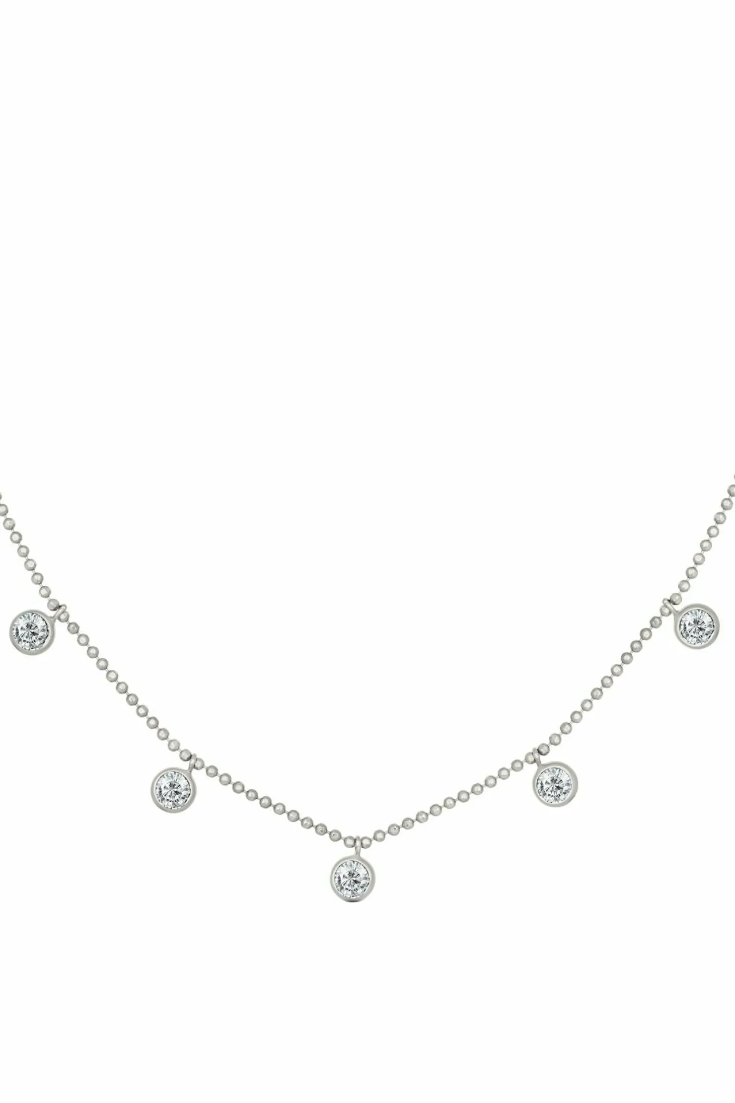 Collier 925/- Sterling Silber rhodiniert Anhänger rund Zirkonia 41184804044894
