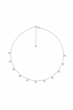 Collier 925/- Sterling Silber rhodiniert Anhänger rund Zirkonia 41184804044894