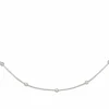Collier 925/- Sterling Silber Schlangenkette vierseitig diamantiert mit Kugeln rhodiniert 41184786448478