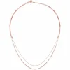 Collier 925/- Sterling Silber Venezianer Kette rosé vergoldet zweireihig 41184679133278
