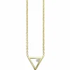Collier 925 Sterling Silber gelb vergoldet Zirkonia Dreieck 41184291684446