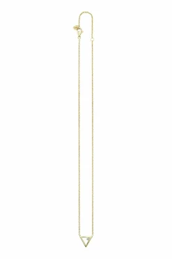 Collier 925 Sterling Silber gelb vergoldet Zirkonia Dreieck 41184291684446