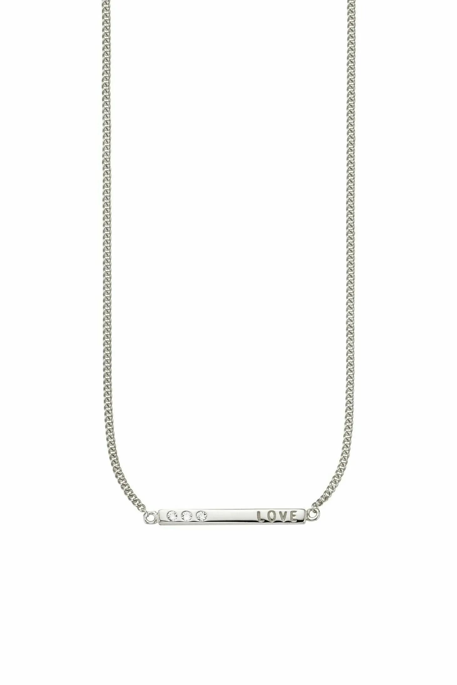 Collier 925/- Sterling Silber rhodiniert Zirkonia Love 41183859212382