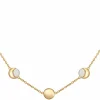 Collier 925/- Sterling Silber bicolor Mondzyklus Luna 41184532430942
