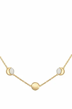 Collier 925/- Sterling Silber bicolor Mondzyklus Luna 41184532430942