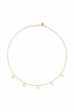 Collier 925 Sterling Silber gelb vergoldet Anhänger Clover Kleeblatt 41184961265758