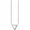 Collier 925 Sterling Silber rhodinert Zirkonia Dreieck 41184292503646