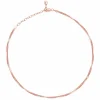 Collier Choker 925/- Sterling Silber Venezianer Kette rosé vergoldet zweireihig 41184675823710