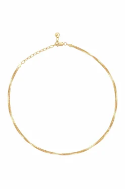 Collier Choker 925/- Sterling Silber Venezianer Kette vergoldet zweireihig 41184674840670