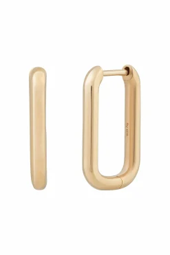 Creole 925 Sterling Silber gelb vergoldet quadratisch 41185117700190