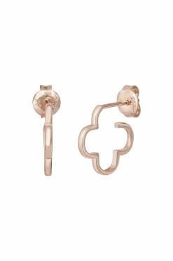 Creole 925 Sterling Silber rosé vergoldet Kleeblatt klein 41184972537950