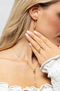 Creole 925 Sterling Silber vergoldet Zirkonia Kauri Muschel Anhänger 41185090928734