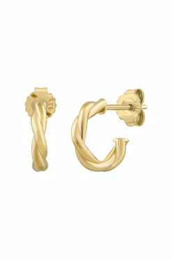 Creole 925 Sterling Silber vergoldet twisted small 41185105281118