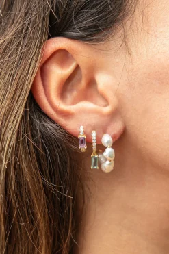 Creolen 925 Silber vergoldet mit Perlen 41185173274718