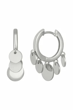 Creolen Boho dangling hoops 925 Sterling Silber rhodiniert 41184636764254