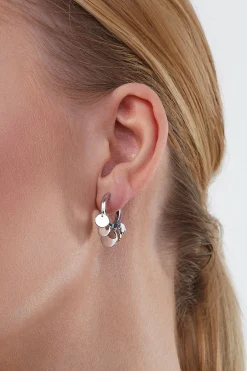 Creolen Boho dangling hoops 925 Sterling Silber rhodiniert 41184636764254