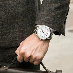 CURREN Men's Quartz Watch with Calendar - Classic Business Design, Stainless Steel Band 8316