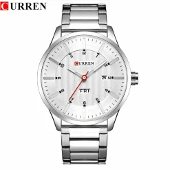 CURREN Men's Quartz Watch with Calendar - Classic Business Design, Stainless Steel Band 8316