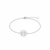 Damen-Armband Babyfüße 925 Sterling Silber rhodiniert Zirkonia 18,5cm XS3490