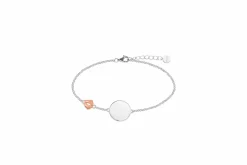 Damen-Armband Babyfüße 925 Sterling Silber rosé 18,5cm XS3491R
