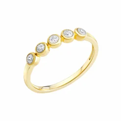Diamonds by Ellen K. Gold 585 zweifarbig mit 5x Brillant zus. 0,05ct. Ring 41679101427806