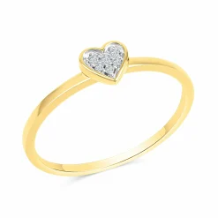 Diamonds by Ellen K. Gold 585 zweifarbig Herz-Motiv mit Brillanten 0,025ct. Ring 41677813416030