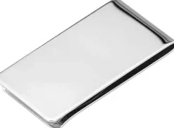 Die edle Geldscheinklammer glatt poliert - Versilbert - Gravurfähig