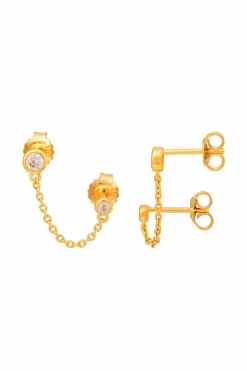 Doppelohrstecker 925 Sterling Silber gelb vergoldet 41185223311454