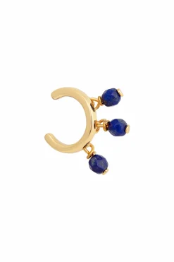 Ear Cuff 925 Silber vergoldet Lapislazuli 41185016021086